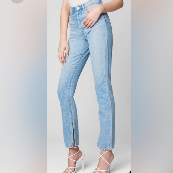 Blank NYC The Cooper Slim Straight Slit Inseam Womens Size 31 Adrenaline Rush - Picture 1 of 15